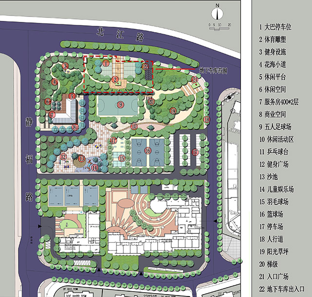 廣場景觀設計方案總平面圖